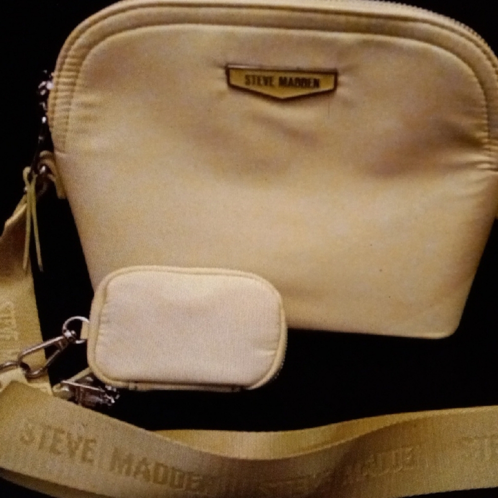 Steve Madden Mustard Crossbody Bag with Mini Pouch